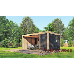 Современная беседка 6,0х3,5м Modern Gazebo 22 с панорамным раздвижным остеклением Thermowood Production Київ