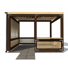 Беседка в стиле модерн 3,0х4,0м Modern Gazebo 07 от производителя Thermowood Production Киев
