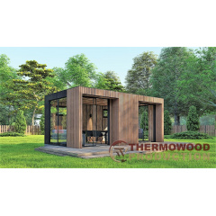 Современная беседка 6,0х3,5м с панорамным раздвижным остеклением Modern Gazebo 21 Thermowood Production Володарск-Волынский