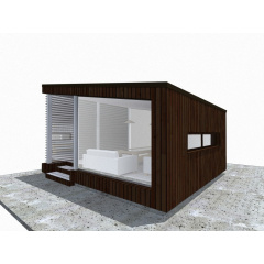 Беседка в стиле лофт 6,0х6,0м Modern Gazebo 06 от производителя Thermowood Production Вінниця