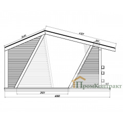 Современная беседка 6,0х3,0м Modern Gazebo 09 от производителя Thermowood Production Черкассы