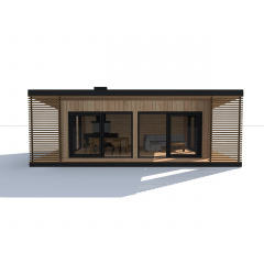 Беседка в стиле минимализм Modern Gazebo 02 от производителя Thermowood Production Чернівці