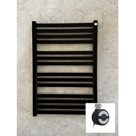 Рушникосушка електрична Terma Marlin 780*530 Black mat (RAL 9005), тен MOA