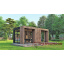 Современная беседка 6,0х3,5м с панорамным раздвижным остеклением Modern Gazebo 21 Thermowood Production Володарск-Волынский