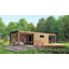 Беседка современная Modern Gazebo 014 с раздвижными панорамными окнами 12,0х3,5м Thermowood Production Київ