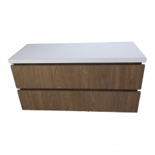 Пластиковая подвесная тумба с пластиковой столешкой Mikola-M 4855 wood 80 см Дуб