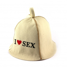 Банная шапка Luxyart I love sex Белый (LA-329)