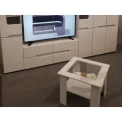 Журнальный столик Компанит Мадрид-МДФ 60х60х50 см белый Королёво