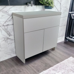 Комод пластиковый с верхним ящиком и дверцами Mikola-M 2.0 55 см Белый Косів