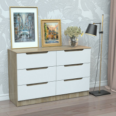 Комод Тиса Мебель 329 Дуб сонома Белый Новомосковск