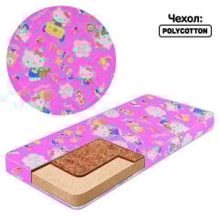 Матрас детский Алекс Hello Kitty Кокос - поролон 120х60 см Pink (94687) Тернополь