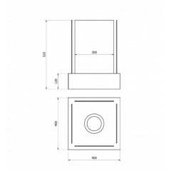 Біокамін BiokominkiGMT Sunset Garden 400х520х400 WHITE Дніпрорудне