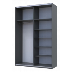 Шкаф купе G-Caiser Doros Графит 2 Зеркала / 3 части 160х60х240 (42005021) Петрово