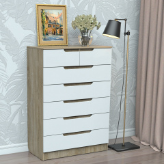 Комод Тіса Меблі 324 Дуб сонома Білий Чорноморськ