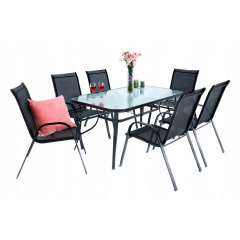 Стол садовый Kontrast MAJORKA Black 120*70*70 см. Южноукраїнськ