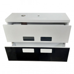 Тумба напольная Mikola-M TOKIO c HPL 3103 gloss 60 см Бело-черный Київ