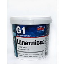 Стартовая шпатлевка усиленная Elite Construction Гарант-1 3.5 кг Белый