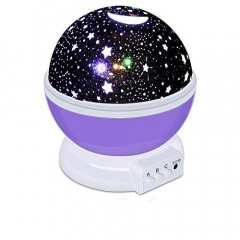 Нічник куля проектор обертається зоряне небо дитячий Star Master Dream QDP01 куля Purple (gr006653) Надвірна