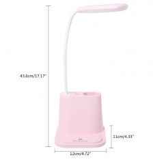 Настольная светодиодная лампа RIAS Multifunctional Desk Lamp с держателем для телефона 1200mAh Pink (3_02971) Бердянськ