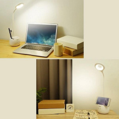Лампа настільна TGX-772 нічник micro usb 20 + 8 led smd 3-режиму яскравості органайзер Дзензелівка