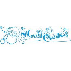 Новогодняя виниловая наклейка Zatarga Merry Christmas! ( голубой ) 1100х280мм Черновцы