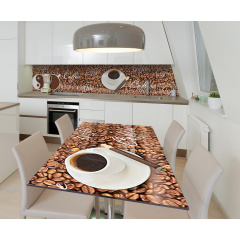 Наклейка вінілова на стіл Zatarga  "Кава Coffee" 650х1200 мм Якимівка