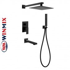 Душевая система WINMIX KUB BLACK 009 inner (встраиваемая) из нерж. стали SUS304