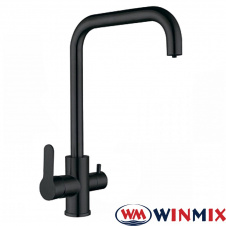 Смеситель для кухни Ухо под осмос WINMIX DAX 021 BLACK (Chr-021), Польша (нержавеющая сталь, черный)
