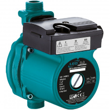 Насос для повышения давления 123Вт Hmax 9м Qmax 25л/мин Ø¾" 160мм + гайки Ø½" LEO 3.0 (774741)