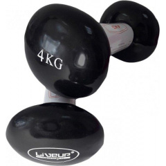 Гантели виниловые пары LiveUP Vinyl Dumbbell Egg Head черный 2х4кг LS2001-4 Черкассы