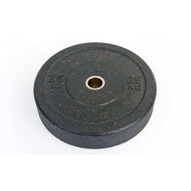 Бамперные диски для кроссфита Record RAGGY ТА-5126-25 25кг Черный