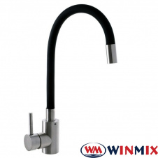 Смеситель для кухни рефлекторный черный гусак WINMIX Sus-011 REFLECTOR BLACK, Польша (нержавеющая сталь)