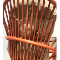 Кресло-качалка Cruzo Флора из натурального ротанга терракотовое на пружинном блоке Новая Каховка