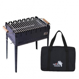 Раскладной большой мангал с сумкой и решеткой Smoke House Case 6