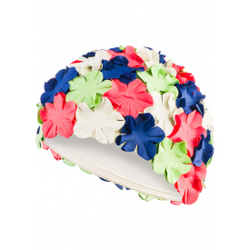 Шапка для плавания Aquaspeed BLOOM 5704 Белая, Зеленая, Розовая, Темно-Синяя (5908217657046)