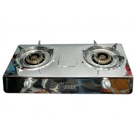 Газовая плита настольная ZGBES-2 2 конфорки Нержавеющая сталь (3_01440)