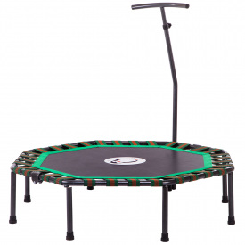 Фитнес батут восьмиугольный Zelart FI-2904-106 106см Черный-зеленый