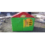 Детский игровой пластиковый домик со шторками Doloni 02550/13 129*69*120 см Зелено-красный Славянск