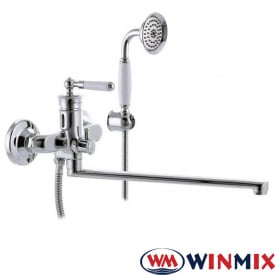 Змішувач для ванни довгий ніс Winmix Premiun Vintage EURO (Chr-006), Польща