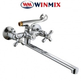 Змішувач для ванни з довгим носом Winmix Premium Dominox Euro (Chr-140)