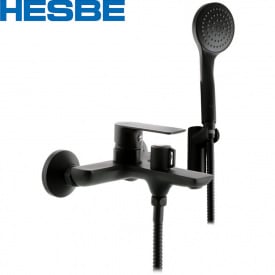 Змішувач для ванни короткий ніс HESBE ALEX Black EURO (Chr-009)