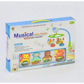 Карусель мобиль на кроватку Jie Gao Musical Baby Mobile Разноцветный (70437)