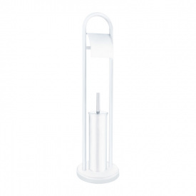 Ерш напольный с бумагодержателем ZERIX KIT ME04 White (ZX4643)