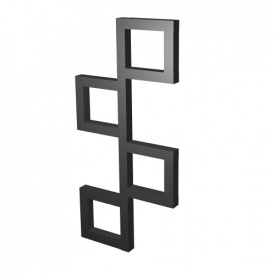 Водяна рушникосушка Genesis Aqua Fito 80x53 чорна