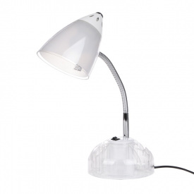 Настольная лампа в современном стиле офисная Brille 40W MTL-28 Хром