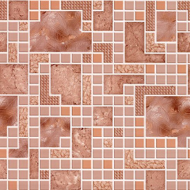 Обои на бумажной основе влагостойкие Шарм 77-02 Квадро коричневые (0,53х10м.)