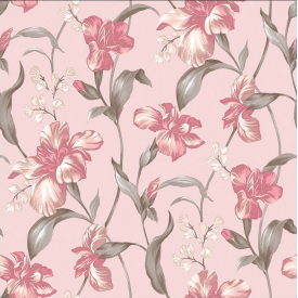Обои на бумажной основе простые Шарм 134-50 Джулия розовые (0,53х10м.)