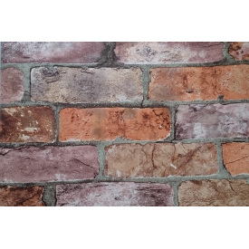 Обои на бумажной основе влагостойкие Шарм 114-05 Лофт сливово-коричневые (0,53х10м.)