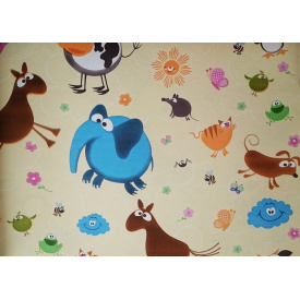 Обои на бумажной основе простые Шарм 122-01 Ферма бежевый фон (0,53х10м.)