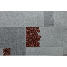 Обои на бумажной основе влагостойкие Шарм 106-02 Кофе серые (0,53х10м.)